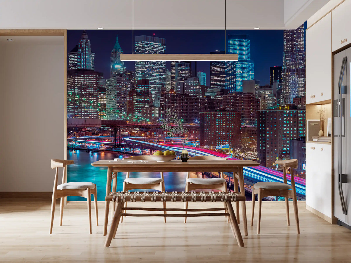 Metropolitan Night Motion Wall Mural