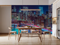 Metropolitan Night Motion Wall Mural