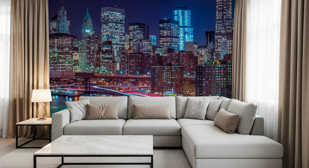 Metropolitan Night Motion Wall Mural