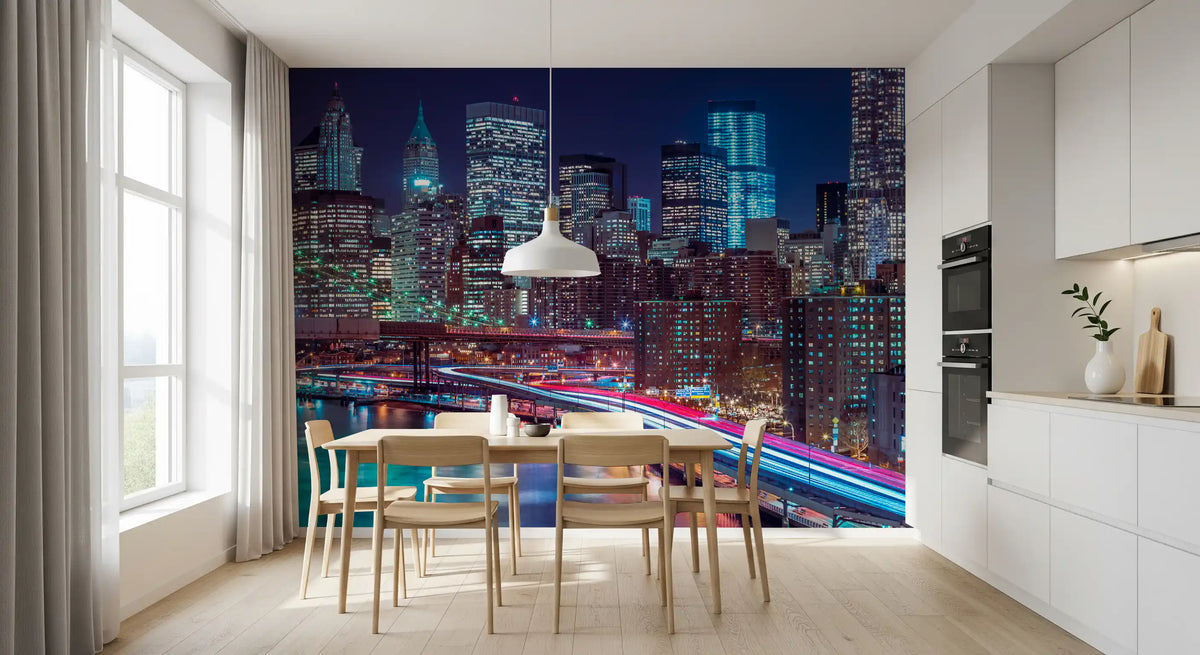 Metropolitan Night Motion Wall Mural