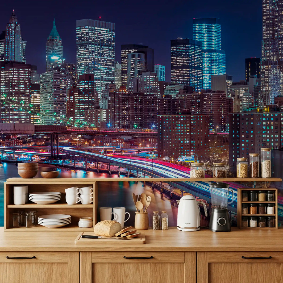 Metropolitan Night Motion Wall Mural