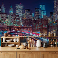 Metropolitan Night Motion Wall Mural