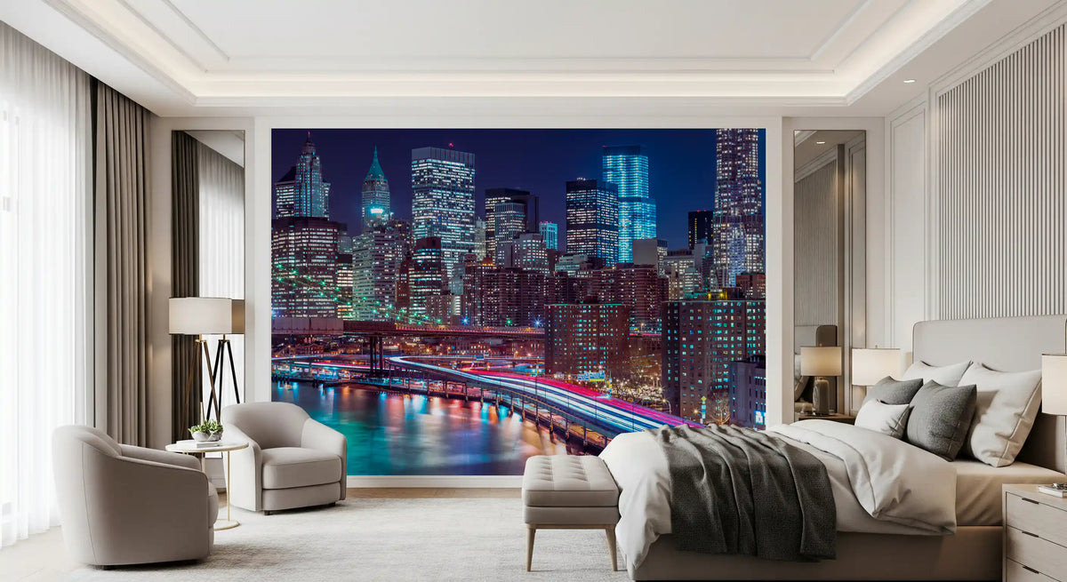 Metropolitan Night Motion Wall Mural