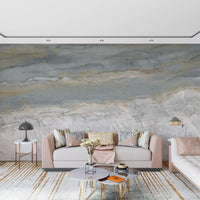 Serene Grey Marble Flow Wall Mural