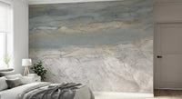 Serene Grey Marble Flow Wall Mural