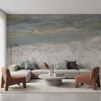 Serene Grey Marble Flow Wall Mural
