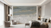 Serene Grey Marble Flow Wall Mural
