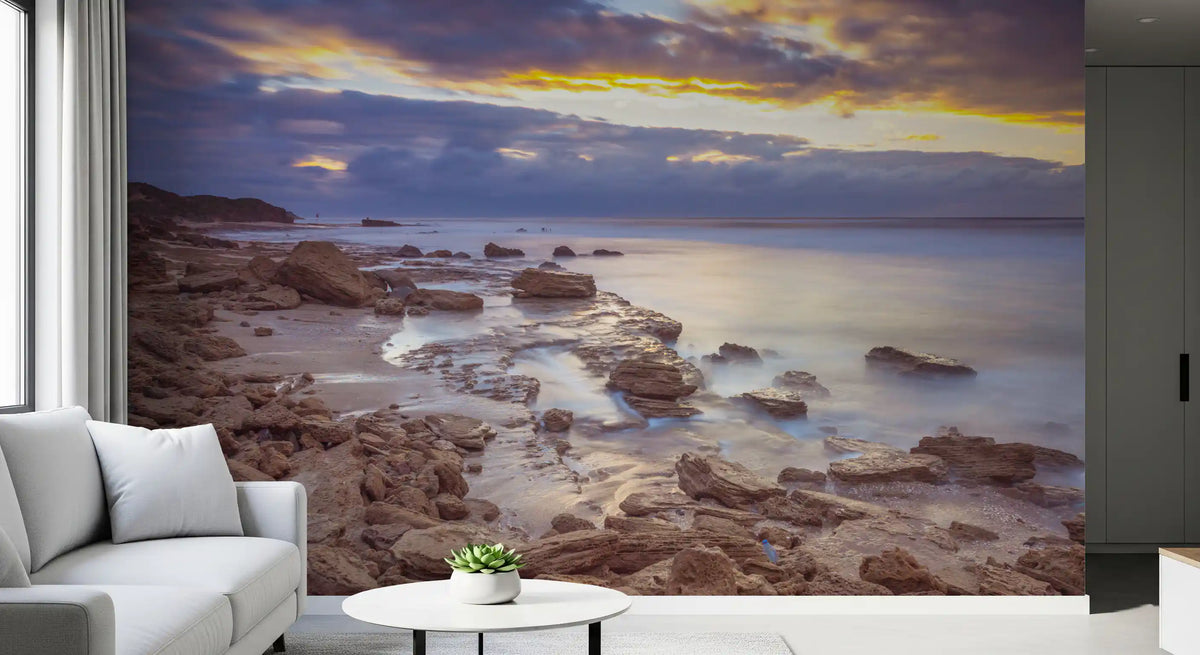 Twilight Rocky Shore Wall Mural