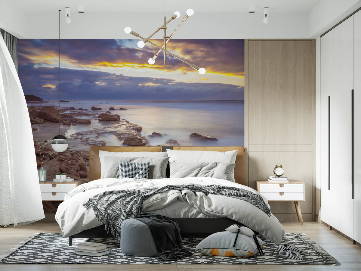 Twilight Rocky Shore Wall Mural
