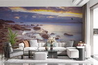 Twilight Rocky Shore Wall Mural