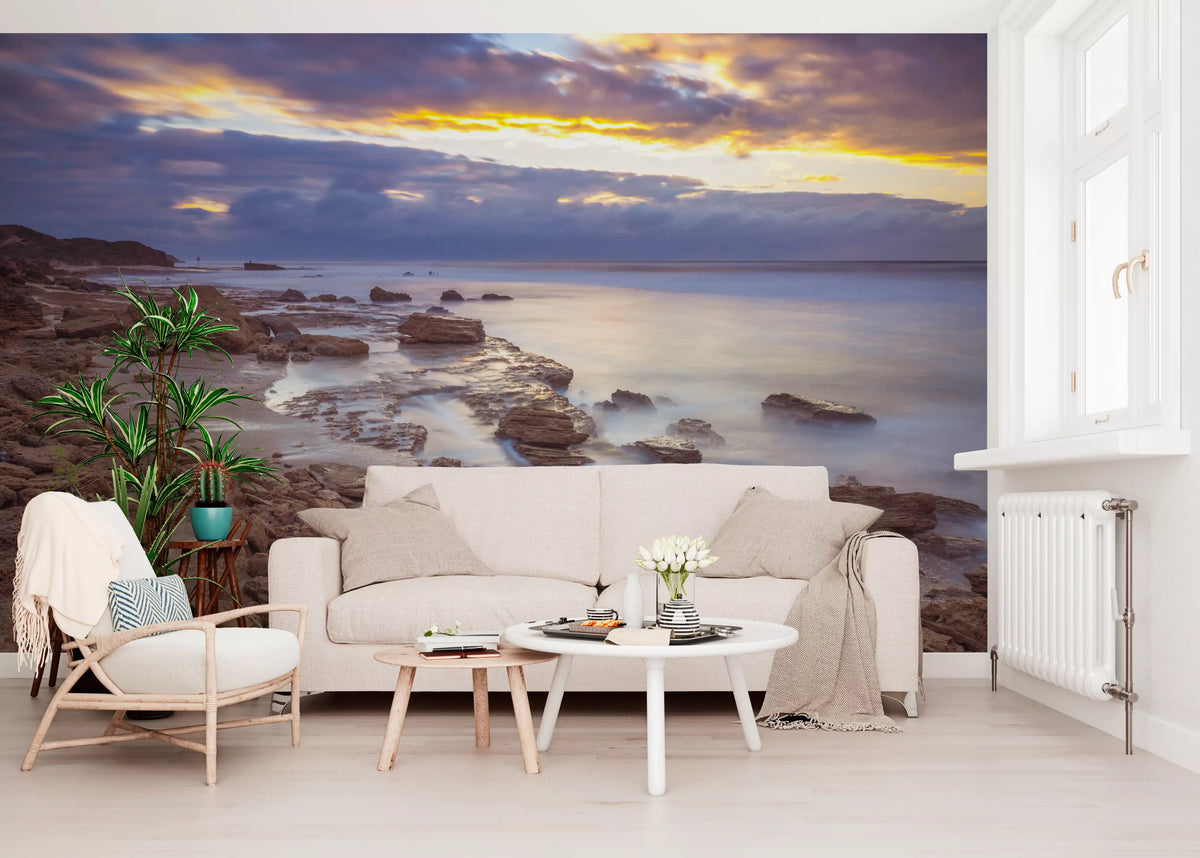 Twilight Rocky Shore Wall Mural
