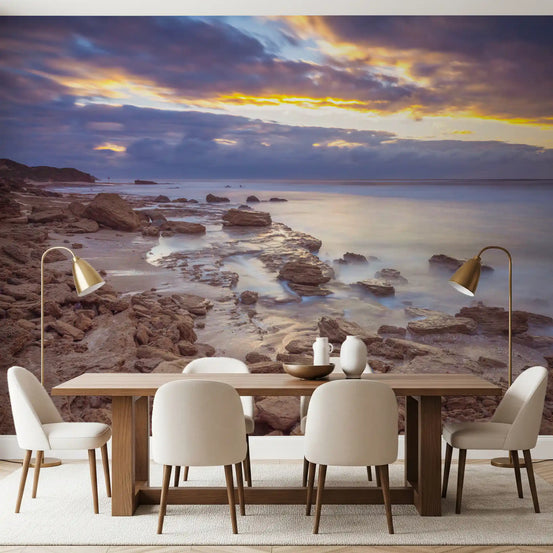 Twilight Rocky Shore Wall Mural