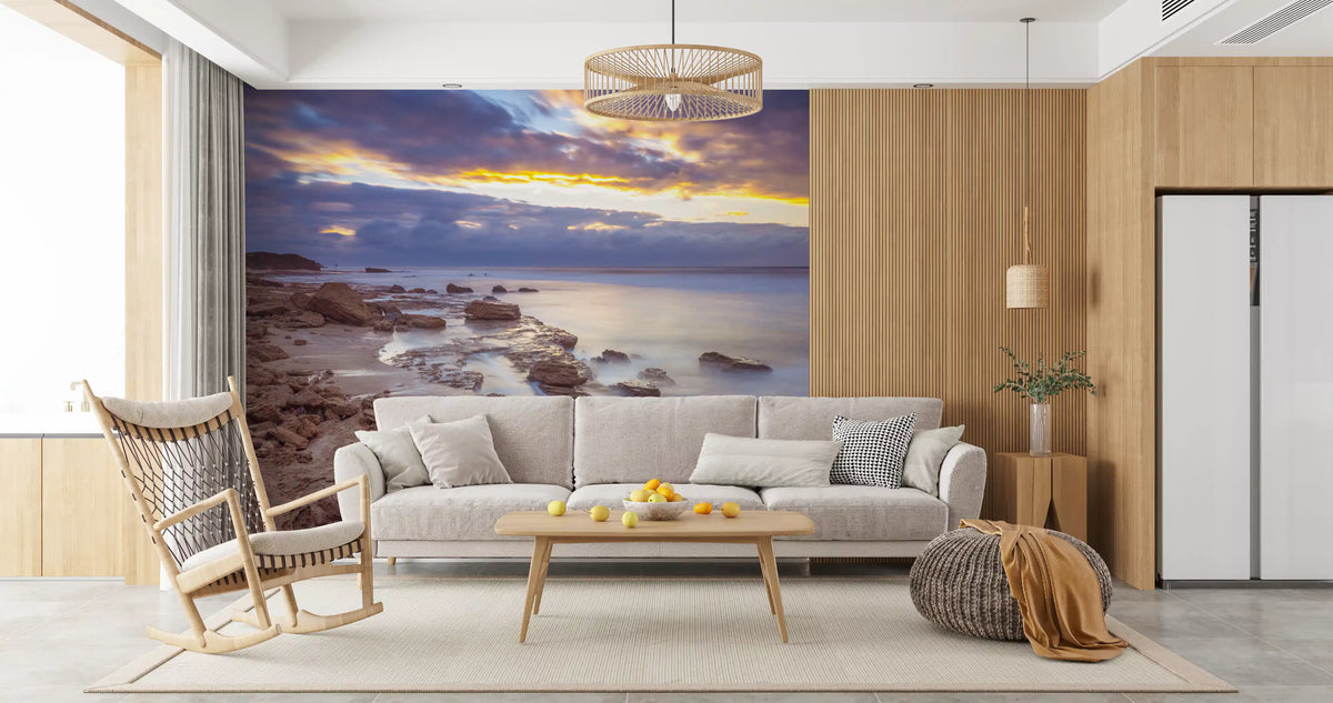 Twilight Rocky Shore Wall Mural