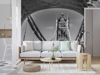 Gothic Architecture River Crossing Wall Mural