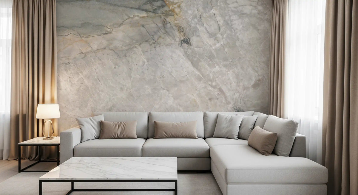 Natural Grey Marble Vein Surface Wall Mural