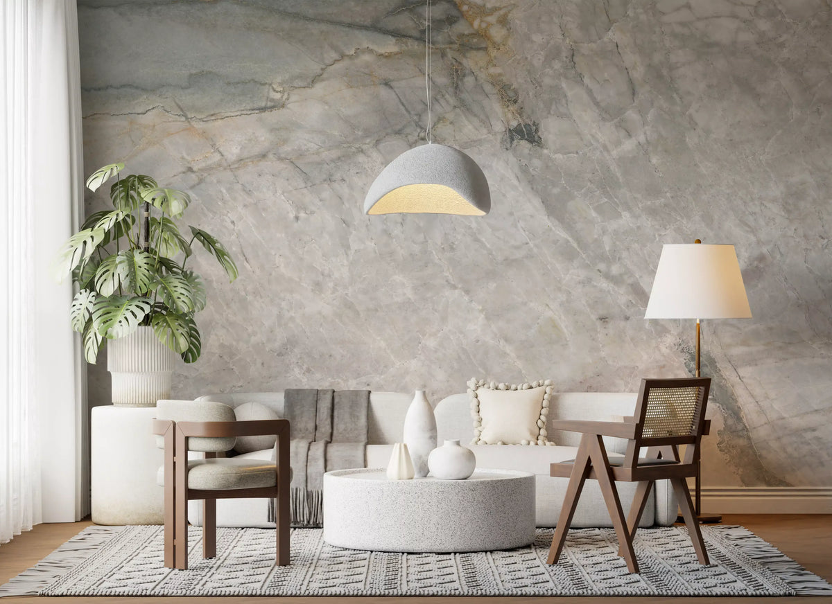 Natural Grey Marble Vein Surface Wall Mural