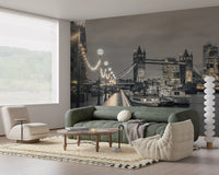 Metropolitan Riverside Evening Lights Wall Mural
