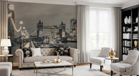 Metropolitan Riverside Evening Lights Wall Mural