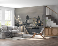 Metropolitan Riverside Evening Lights Wall Mural