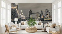 Metropolitan Riverside Evening Lights Wall Mural