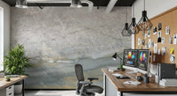 Serene Grey Veined Stone Wall Mural