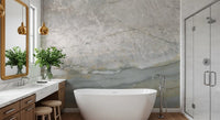 Serene Grey Veined Stone Wall Mural