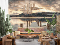 Dusk Over Still Waters Wall Mural