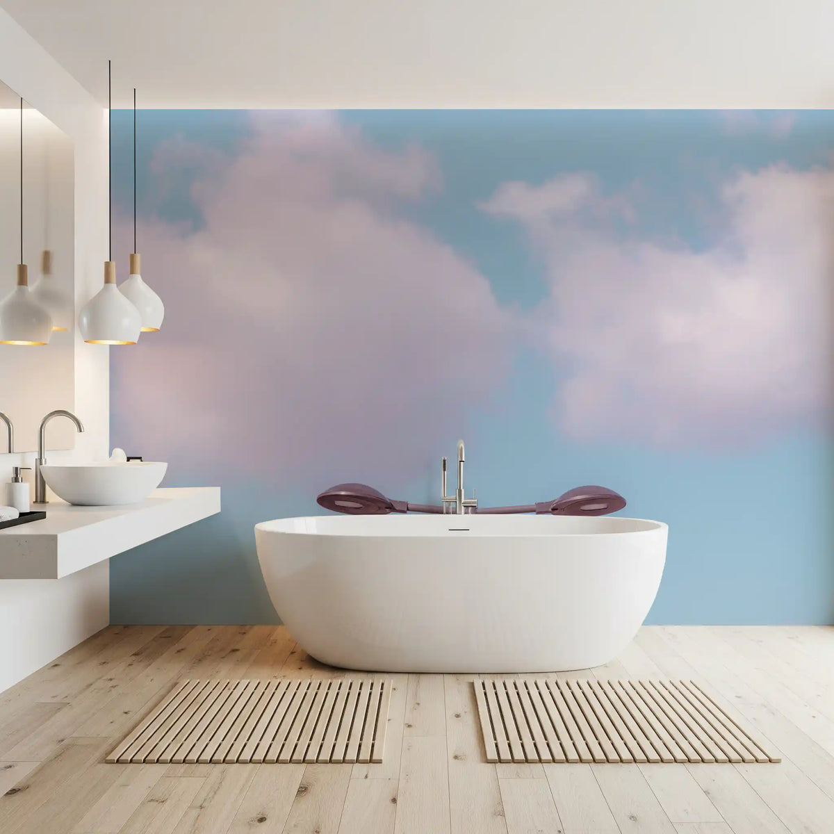 Minimalist Urban Dusk Silhouette Wall Mural