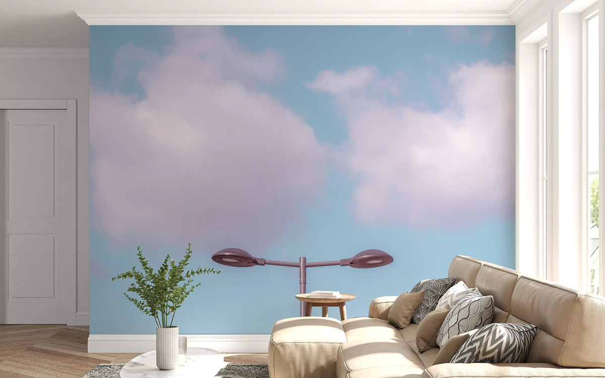 Minimalist Urban Dusk Silhouette Wall Mural
