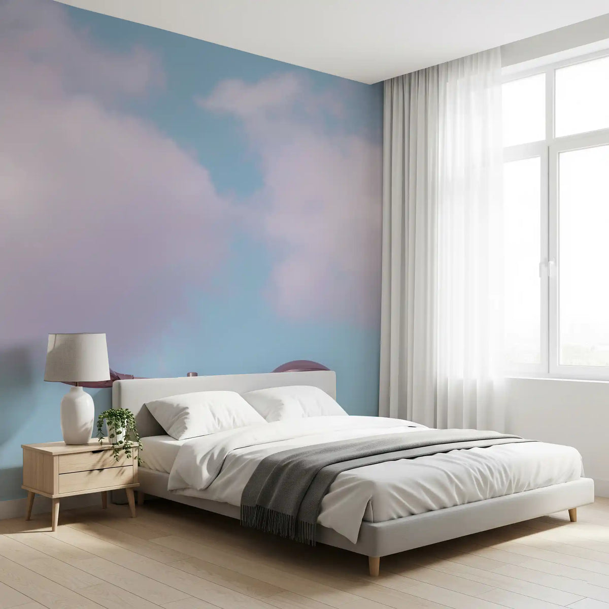 Minimalist Urban Dusk Silhouette Wall Mural