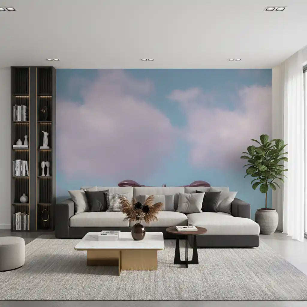 Minimalist Urban Dusk Silhouette Wall Mural