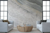 Serene Grey Marble Texture Wall Mural