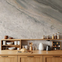 Serene Grey Marble Texture Wall Mural