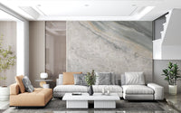 Serene Grey Marble Texture Wall Mural
