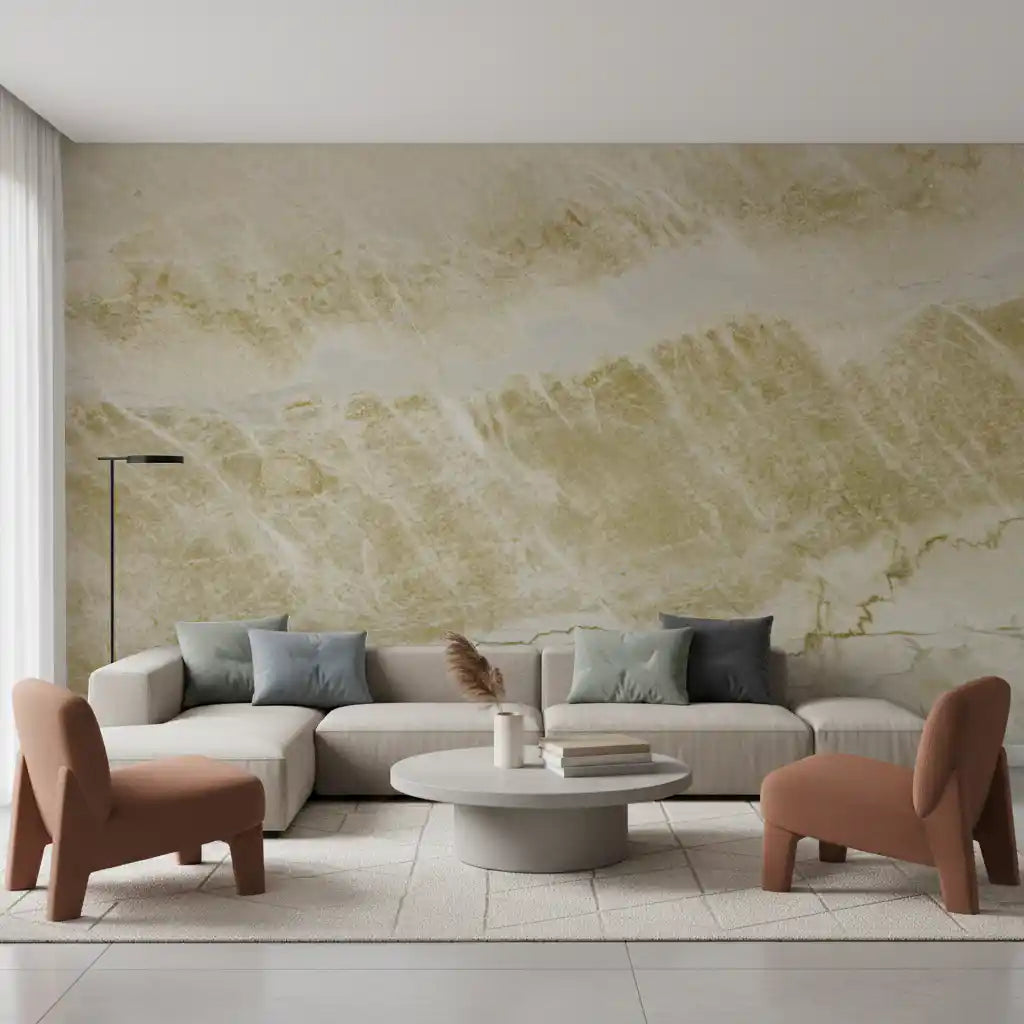 Golden Sand Marble Texture Wall Mural