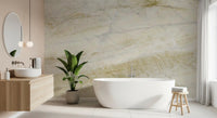 Cream and Ochre Marble Veins Wall Mural