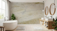 Cream and Ochre Marble Veins Wall Mural