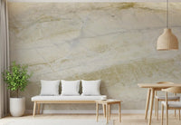 Cream and Ochre Marble Veins Wall Mural