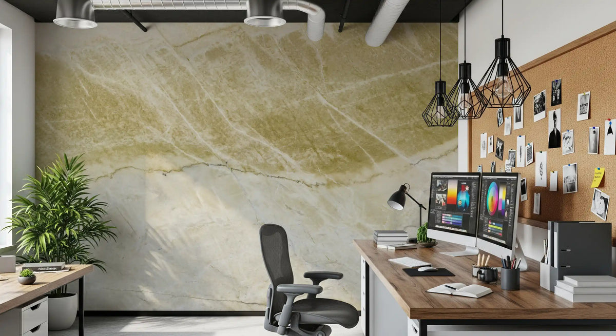 Golden Vein Natural Stone Texture Wall Mural