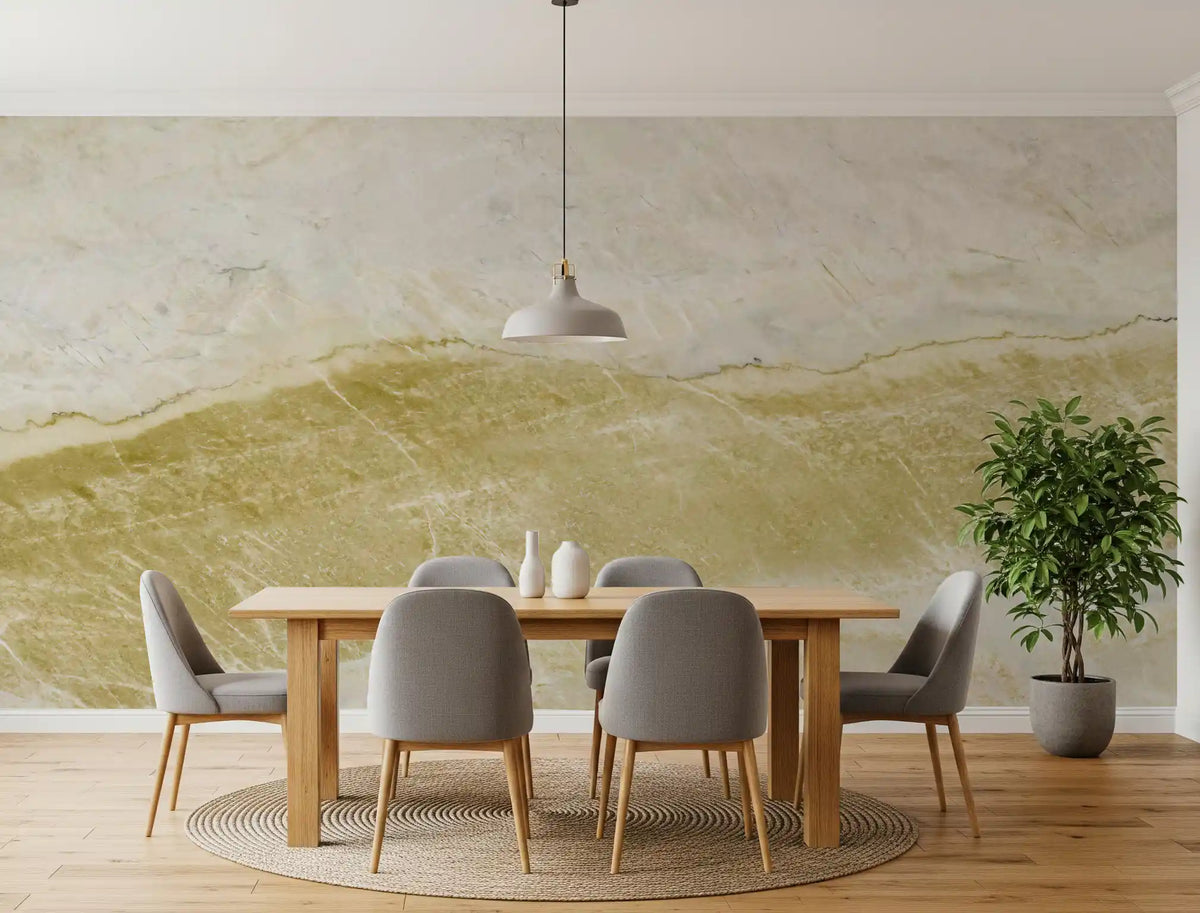 Golden Veined Ocher Stone Texture Wall Mural