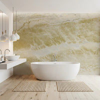 Golden Vein Natural Marble Stone Effect Wall Mural