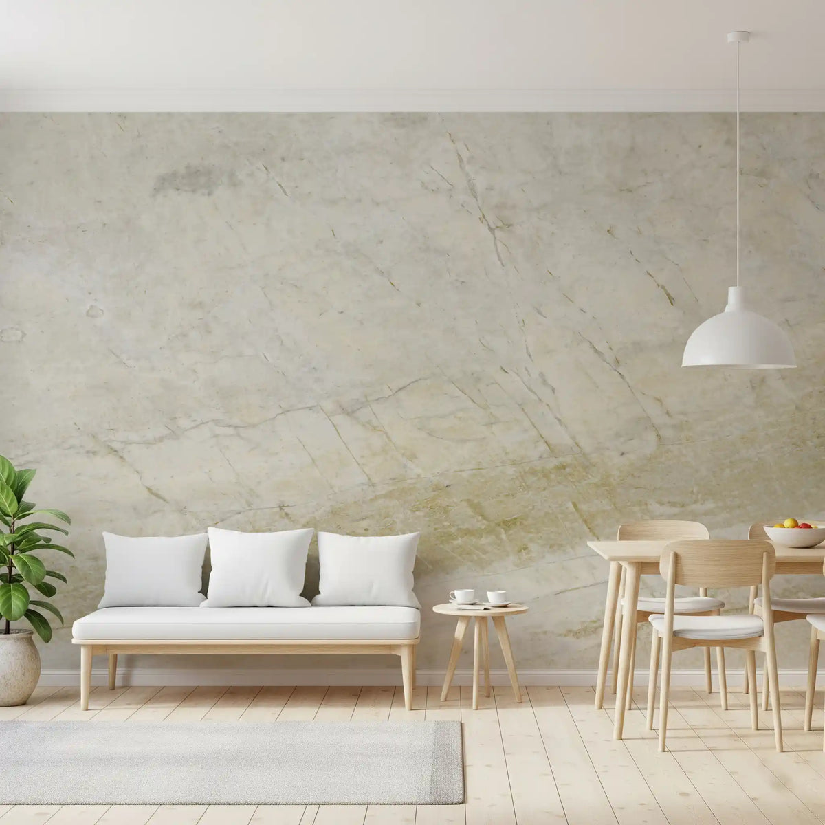 Natural Cream Marble Vein Wall Mural