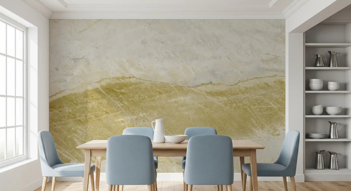 Golden Vein Natural Stone Slab Wall Mural