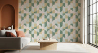 Tiled Textured Hand Painted Geometries Beautifully Balanced Wallpaper⁠
