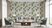 Tiled Textured Hand Painted Geometries Beautifully Balanced Wallpaper⁠