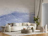 Cerulean Vein Stone Slab Wall Mural