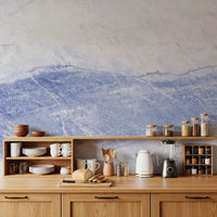 Cerulean Vein Stone Slab Wall Mural