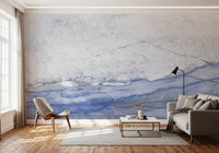 Blue Veined Marble Horizon Wall Mural