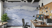 Azure Marble Vein Wall Mural