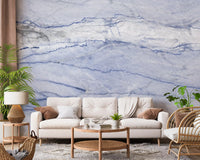 Azure Marble Vein Wall Mural